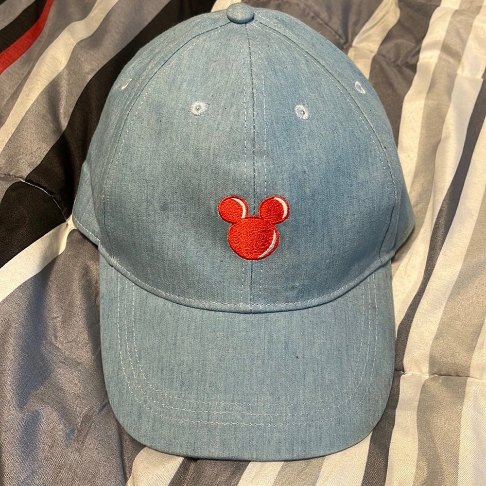 Mickey head adjustable denim cap